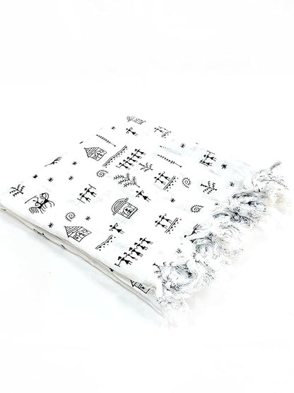 White Dupatta Dhingali