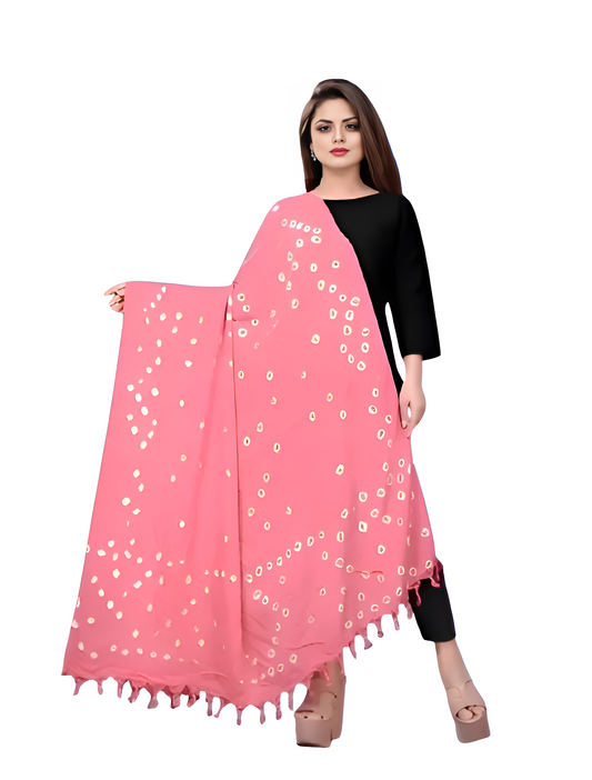 Bandhani Dupatta Pink