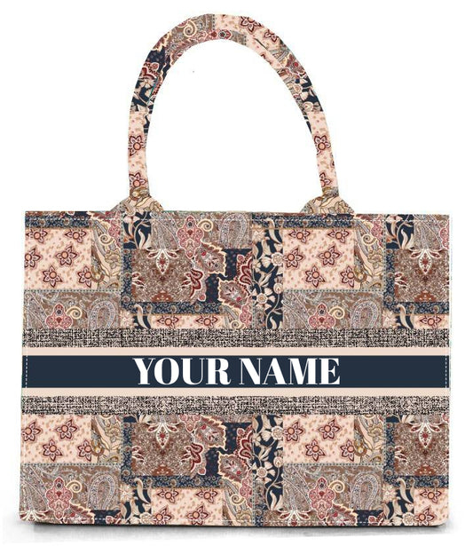 Premium Digital Print Ethnic Tote Hand Bag Custom Printed Accessories Fashion with Ethnic & Contemporary Designs