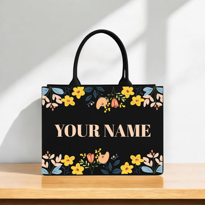 Custom Name Printed Handbag | Eco-Friendly 12x16 Inch Canvas Shopping Bag | Reusable Stylish Gift for Women, Girls & Daily Use