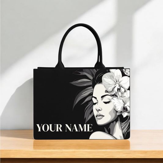 Elegant Portrait Tote Bags Monochrome Art Meets Fashion Bold, Feminine & Handcrafted Style