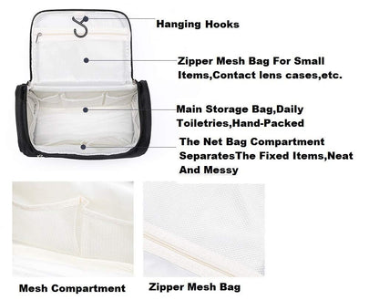 Toiletry Mackup Cosmetic Bag Black