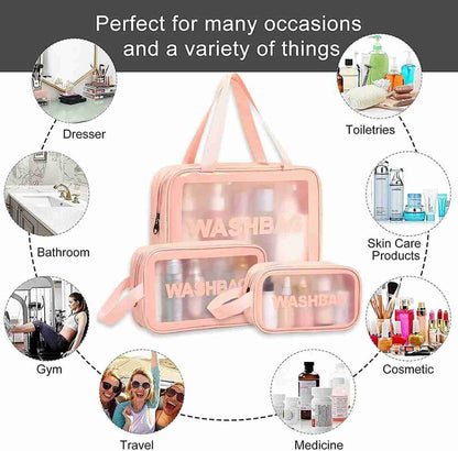 PVC Wash Bag Pink