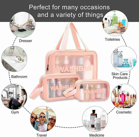 PVC Wash Bag Pink