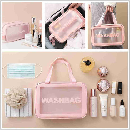 PVC Wash Bag Pink