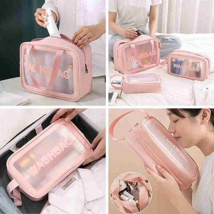 PVC Wash Bag Pink