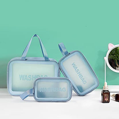 PVC Wash Bag Blue