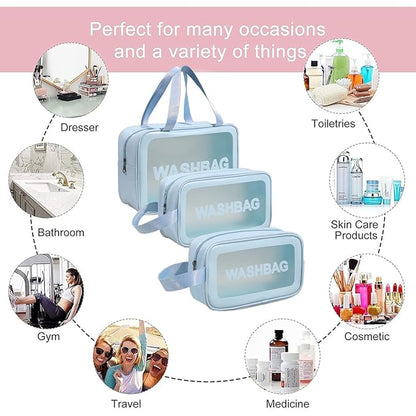 PVC Wash Bag Blue