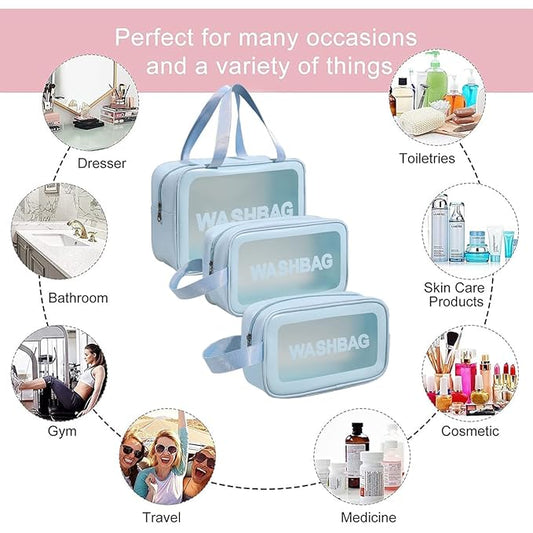 PVC Wash Bag Blue