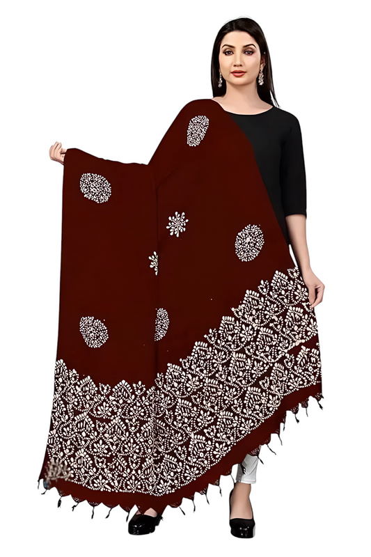 Wex Batik Maroon Dupatta