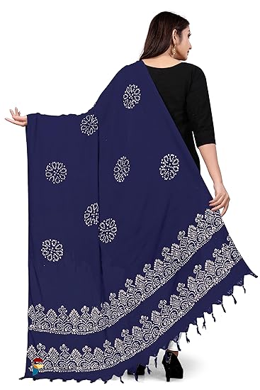 Wex Batik Navy Blue Dupatta