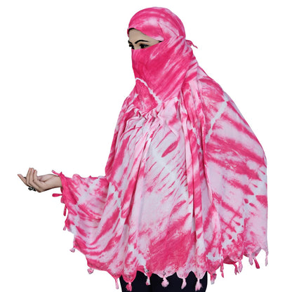 Smoke Printing Scarf Pink