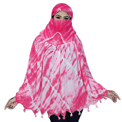 Smoke Printing Scarf Pink